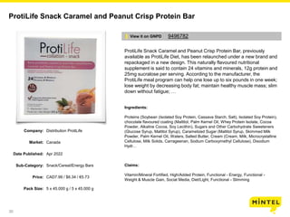 30
ProtiLife Snack Caramel and Peanut Crisp Protein Bar
ProtiLife Snack Caramel and Peanut Crisp Protein Bar, previously
a...