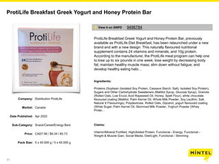 31
ProtiLife Breakfast Greek Yogurt and Honey Protein Bar
ProtiLife Breakfast Greek Yogurt and Honey Protein Bar, previous...