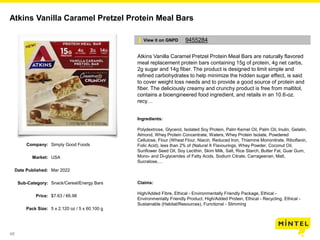 48
Atkins Vanilla Caramel Pretzel Protein Meal Bars
Atkins Vanilla Caramel Pretzel Protein Meal Bars are naturally flavore...