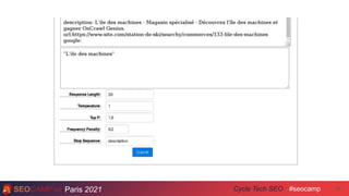 Paris 2021 #seocamp
Cycle Tech SEO 33
 