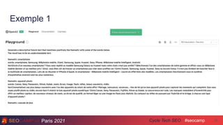Paris 2021 #seocamp
Cycle Tech SEO 35
Exemple 1
 