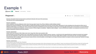 Paris 2021 #seocamp
Cycle Tech SEO 36
Exemple 1
 