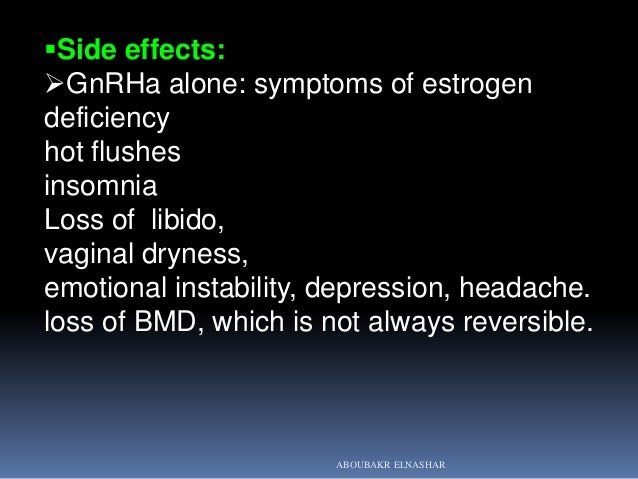 Role Of Gnrh Agonist In Benign Gynaecological Disorders