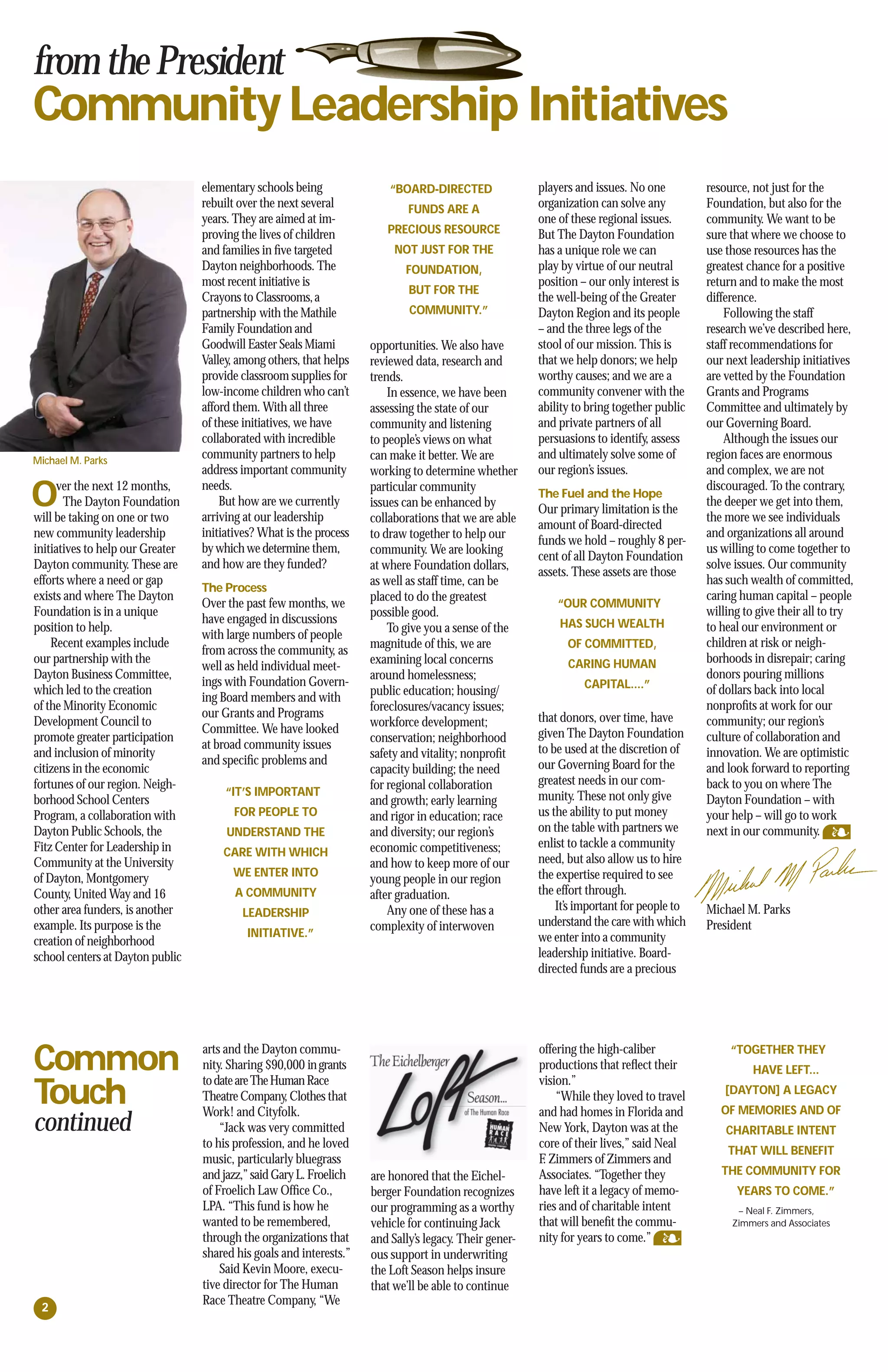 Good News for The Dayton Foundation