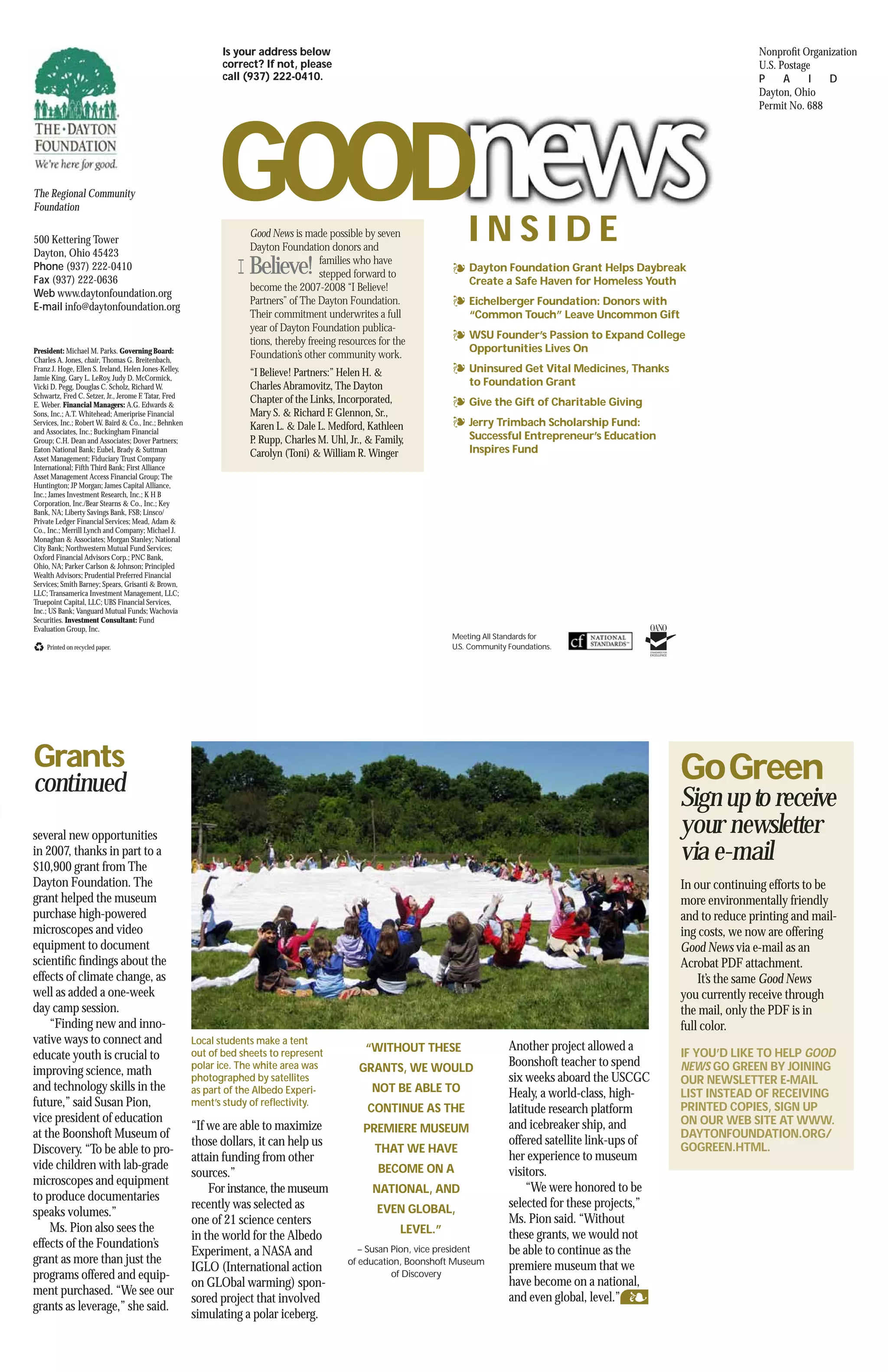 Good News for The Dayton Foundation