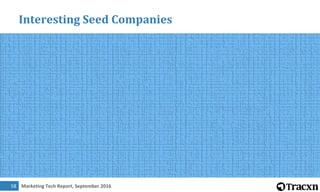 Marketing Tech Report, September 201659
Interesting Seed Companies
 
