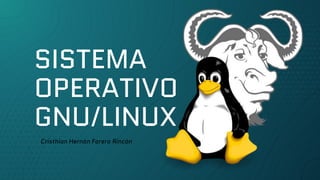 SISTEMA
OPERATIVO
GNU/LINUX
Cristhian Hernán Forero Rincón
 