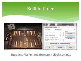 Completed match statistics are automatically
added to your player profile history
In GNU Backgammon, you have to manually add each
match to the database each time you finish :-/
 