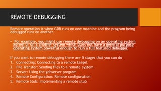 Gnu debugger | PPTX