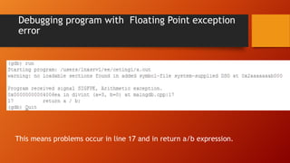 Gnu debugger | PPTX