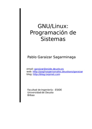 Gnu linux programacion-de-sistemas | PDF