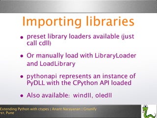 Extending Python with ctypes | PPT