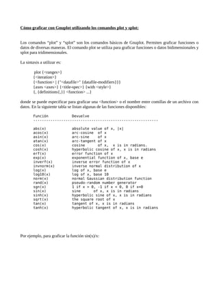 Gnuplot tut | PDF