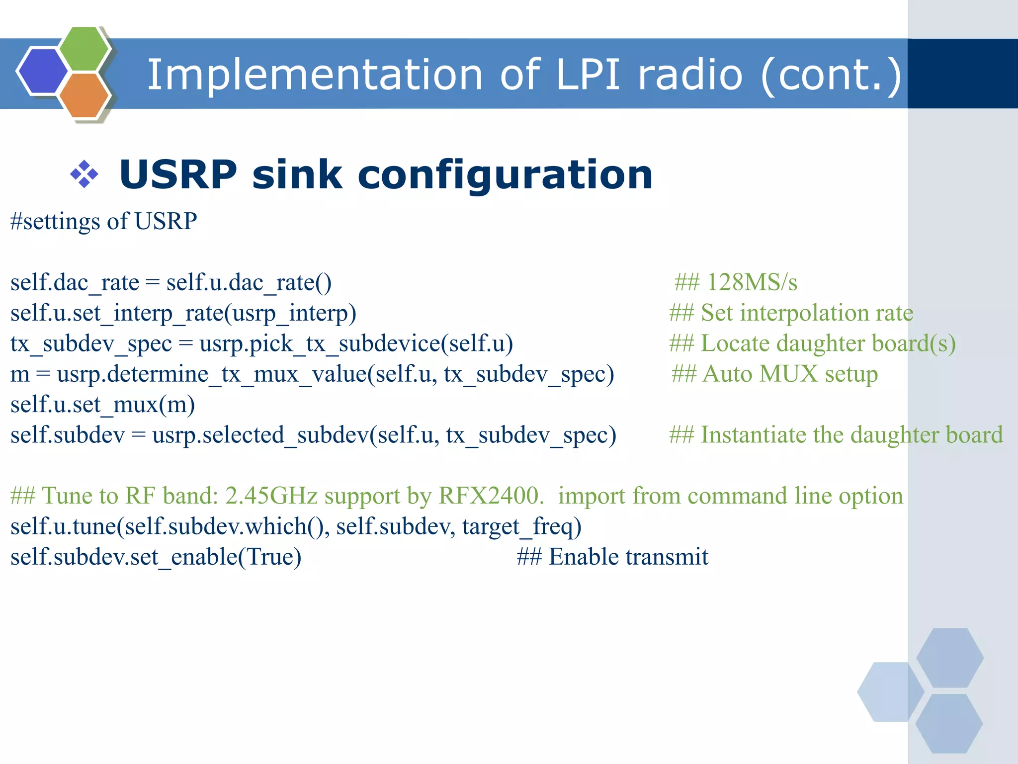  Base Class of GNU radio blockThe prototype of GNU radio block1) gr_sync_block()37101679
