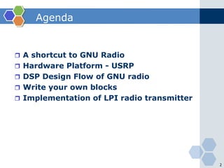 AgendaA shortcut to GNU Radio