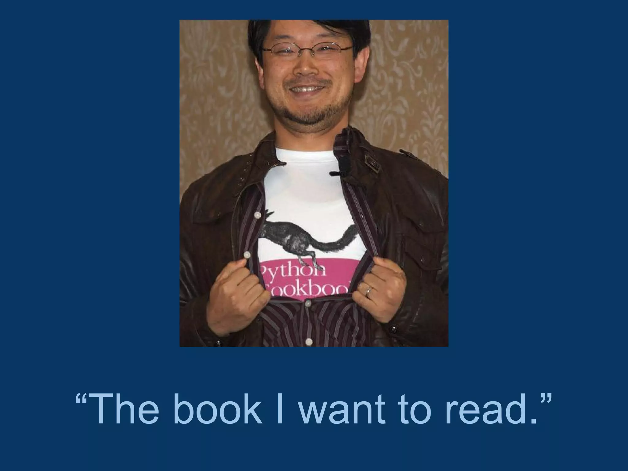 “The book I want to read.”

 