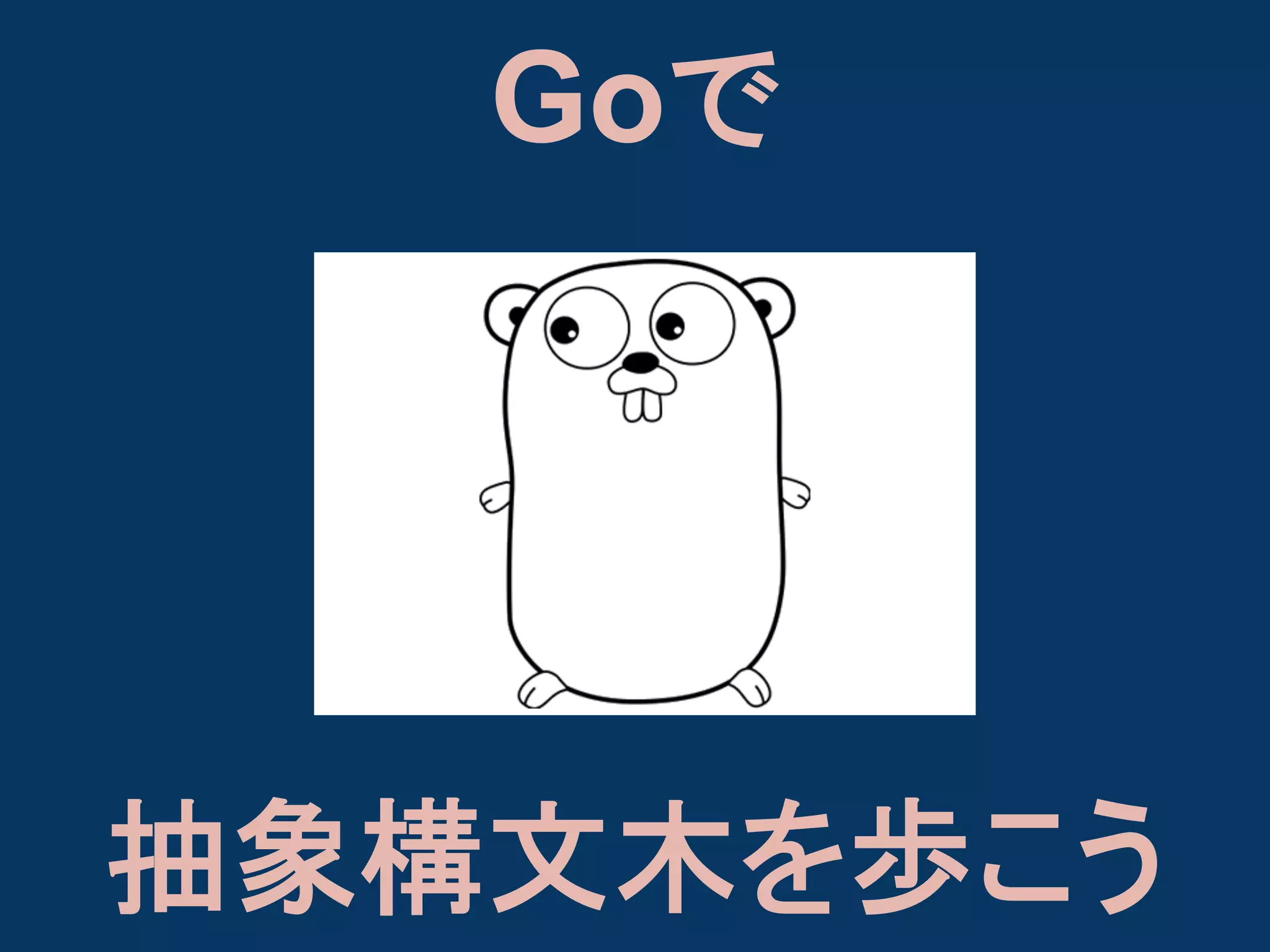 Goで

抽象構文木を歩こう

 