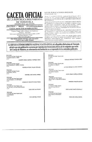 Gaceta Oficial 6152 COT-ISLR-IVA