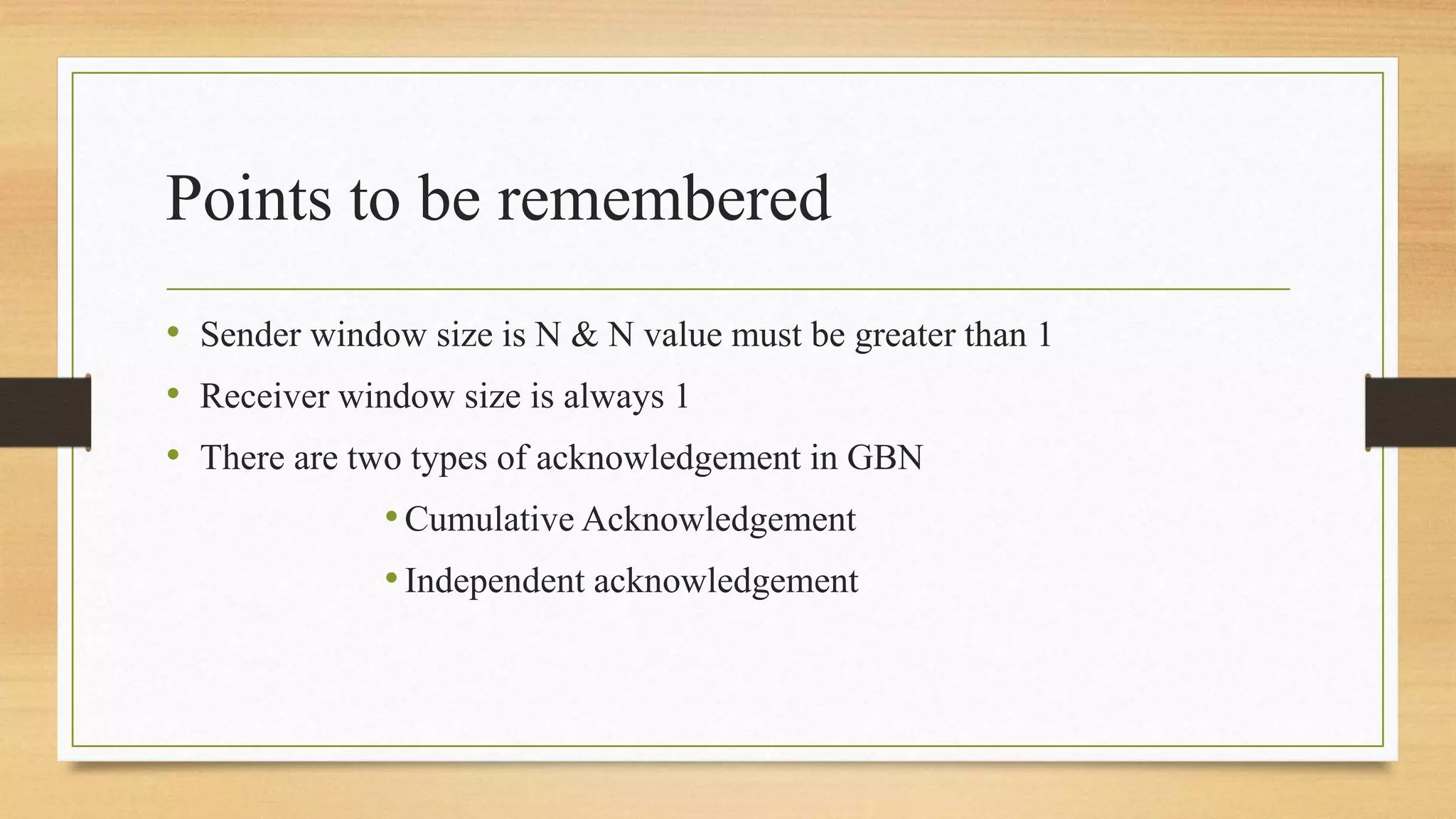 Go back-n protocol | PPTX