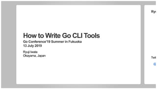 How to Write Go CLI Tools