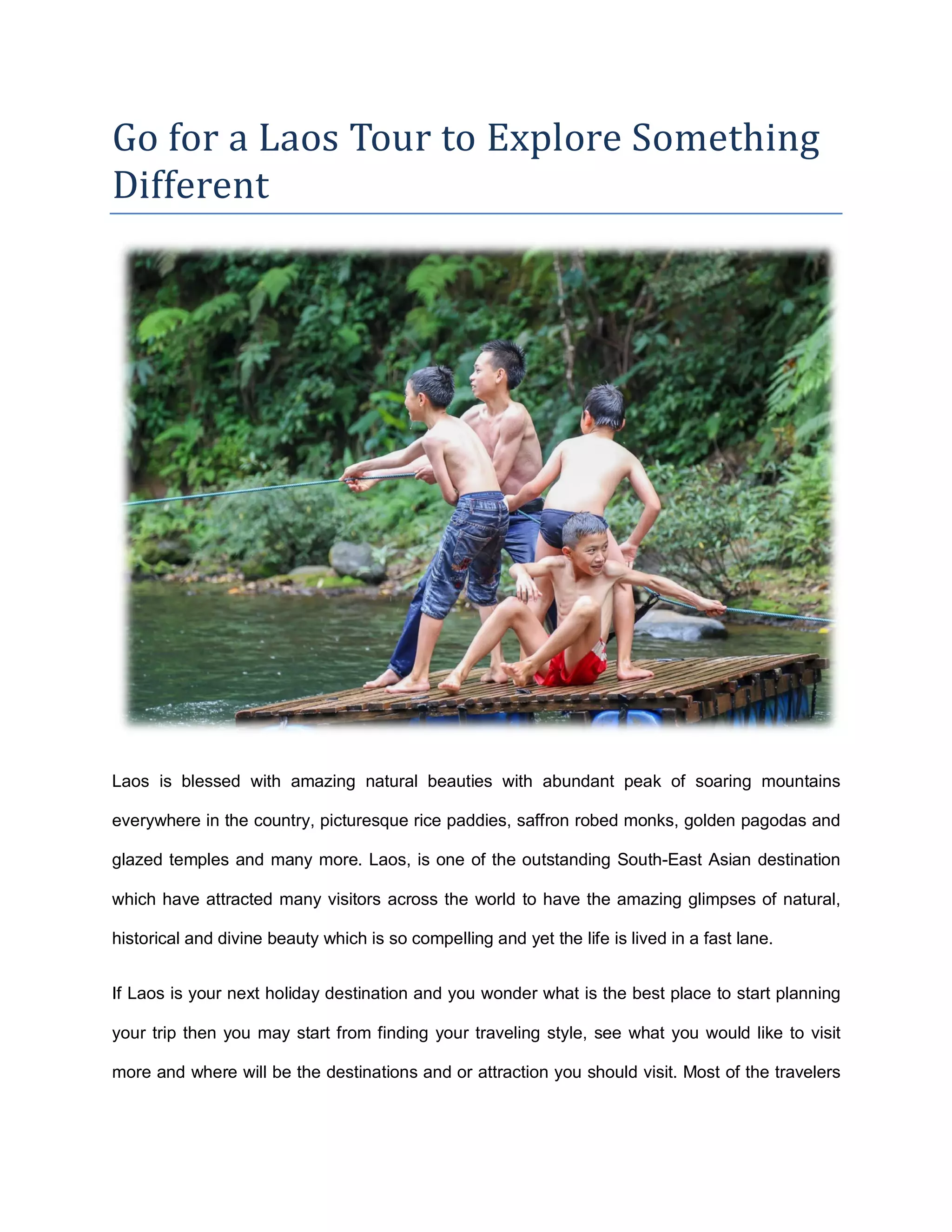 Go for a laos tour to explore something different | PDF