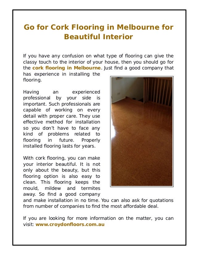 Go For Cork Flooring In Melbourne For Beautiful Interior