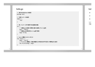 Go入門ハンズオン [01:基礎編]