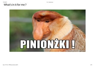 19/10/2017 Go - Introduction
http://127.0.0.1:3999/presentation.slide#1 6/54
What's in it for me ?
 