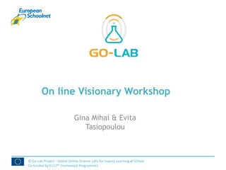 On line Visionary Workshop
Gina Mihai & Evita
Tasiopoulou
© Go-Lab Project - Global Online Science Labs for Inquiry Learning at School
Co-funded by EU (7th Framework Programme)
 