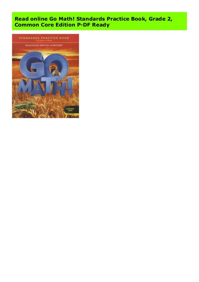 Read Online Go Math Standards Practice Book Grade 2 Common Core Ed