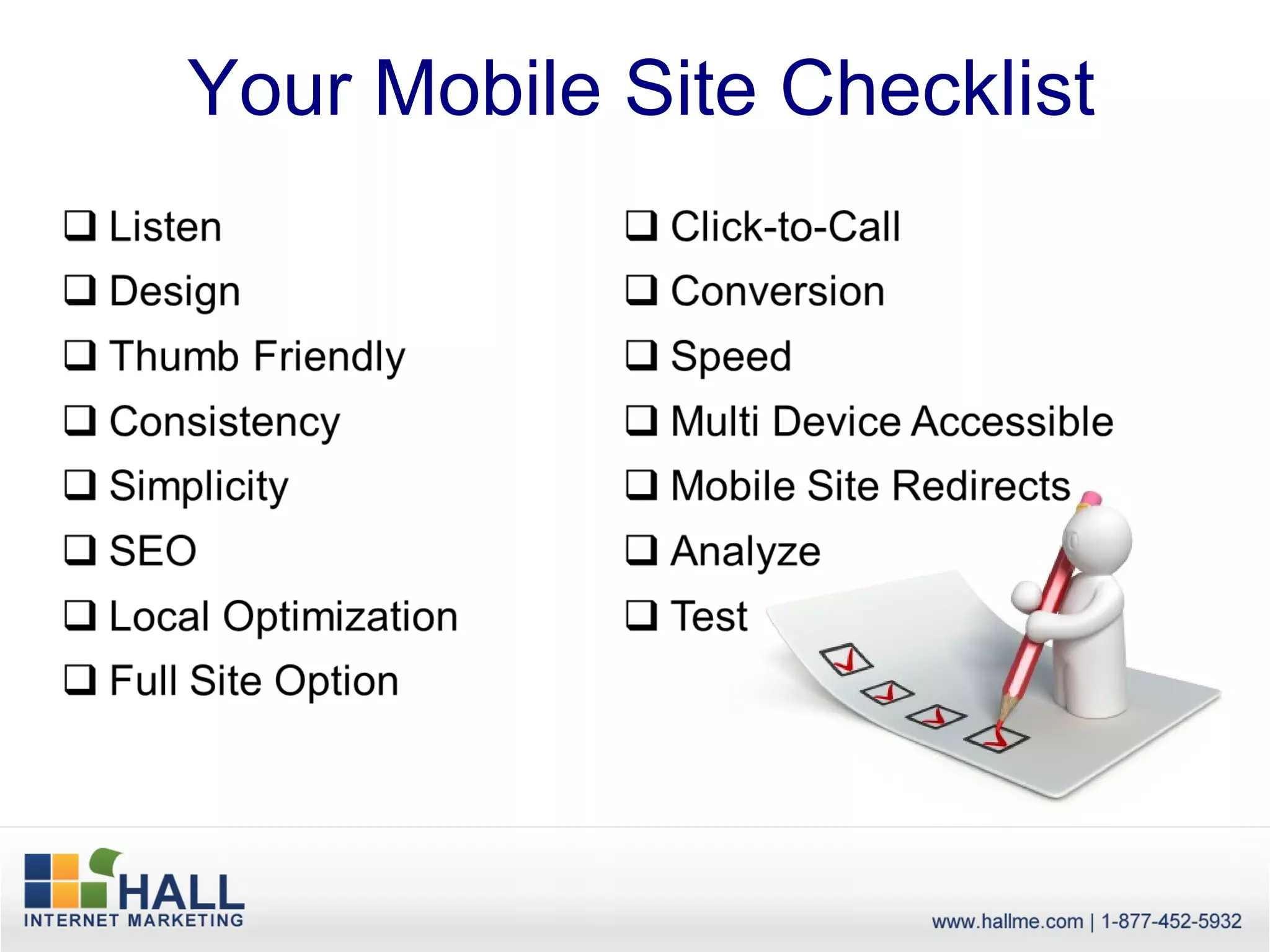 Your Mobile Site Checklist
 