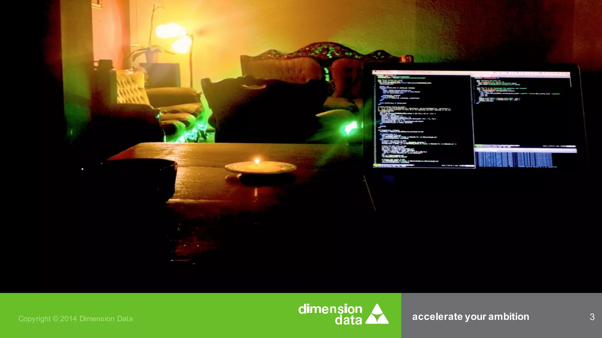 accelerate your ambition 3Copyright © 2014 Dimension Data
 