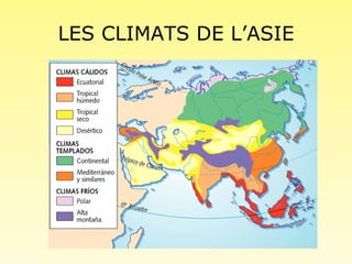 LES CLIMATS DE L’ASIE 