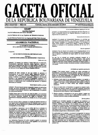 Gaceta Oficial No 6015 28/12/10 Venezuela