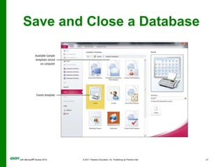 Create a New Table in a Database Created with a Template