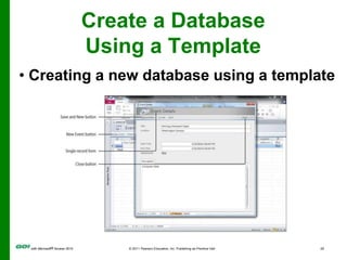 Print a Report and a Table in a Database Created with a Template