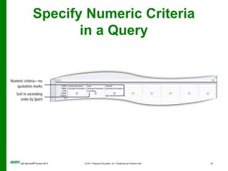 Specify Numeric Criteria in a Query