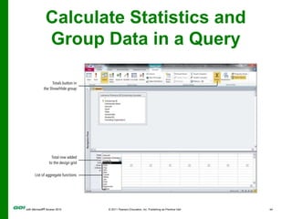 Calculate Statistics and Group Data in a Query
