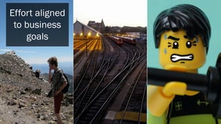 Effort aligned
to business
goals

 
