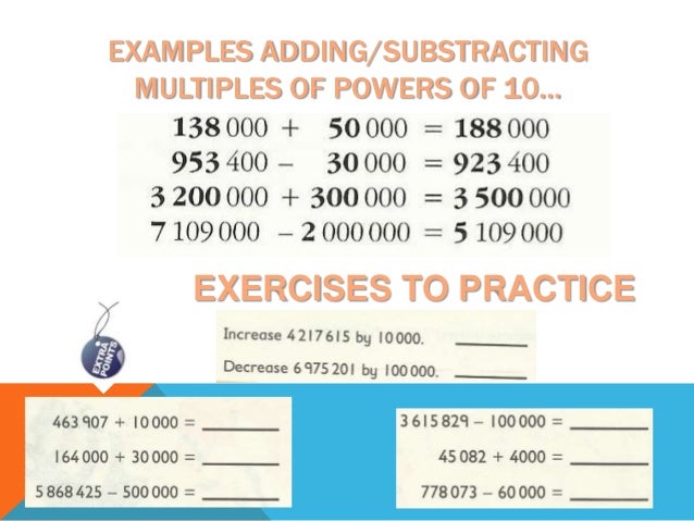 PLACE VALUE TO MILLIONS