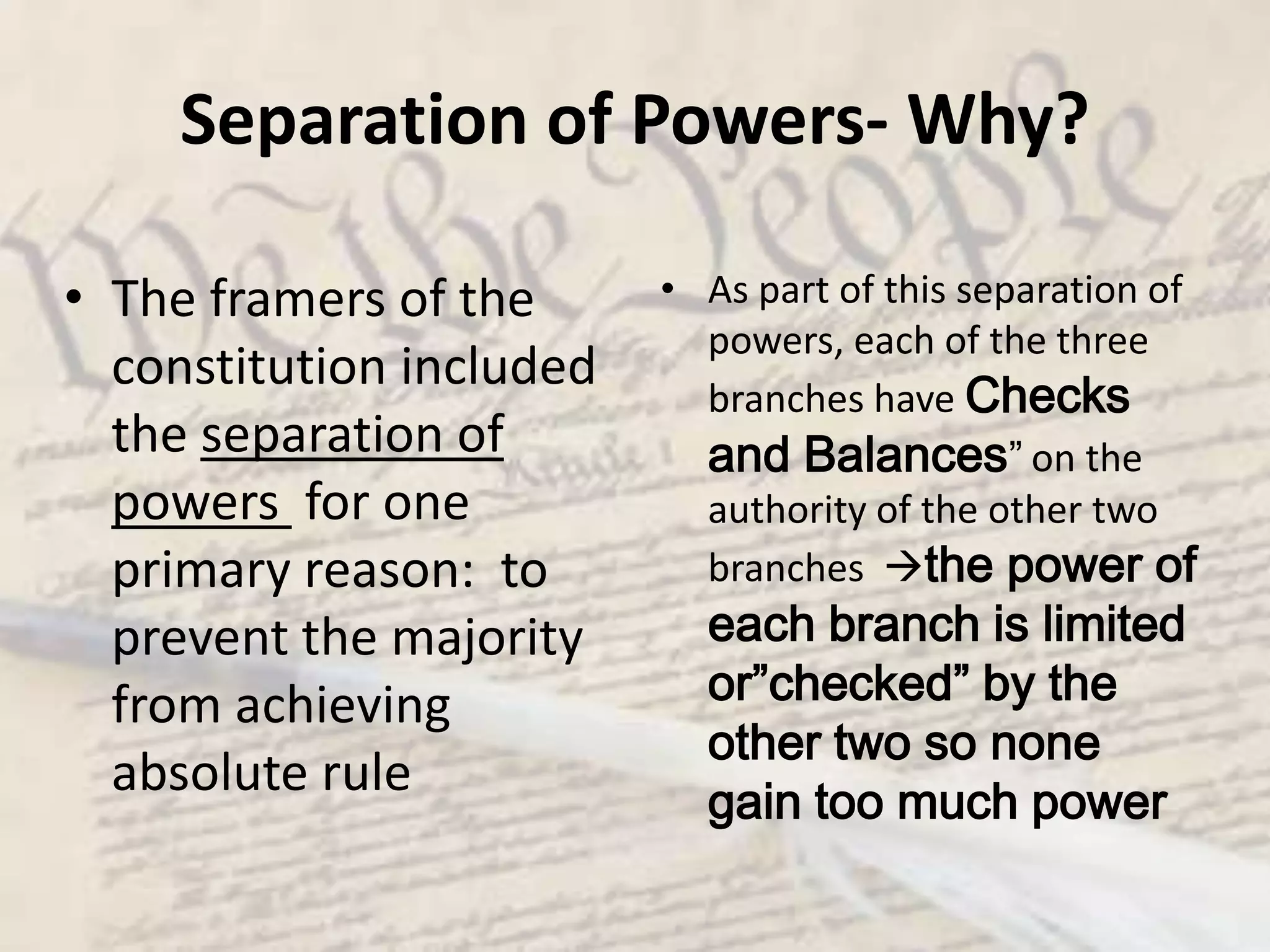 President/ Vice President (Executive Branch)Age: 35 years oldCitizenship/ Residency: Must have been born a citizen of the US and a resident of the United States for 14 yearsLength of Term: 4 yearsTerm Limit: 2 terms