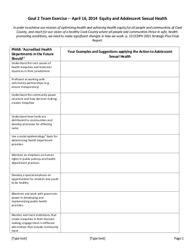 PHAB Exercise Equity Two Pager LHD Practice Development
