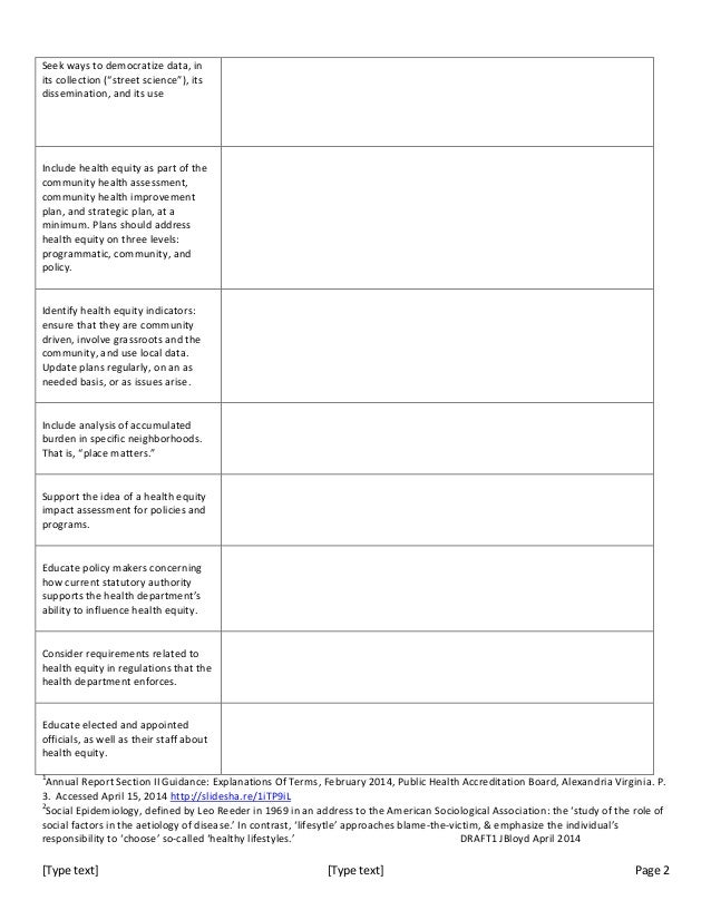 PHAB Exercise Equity Two Pager LHD Practice Development