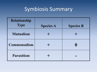 Symbiosis Summary