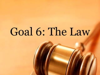 Goal 6: The Law 