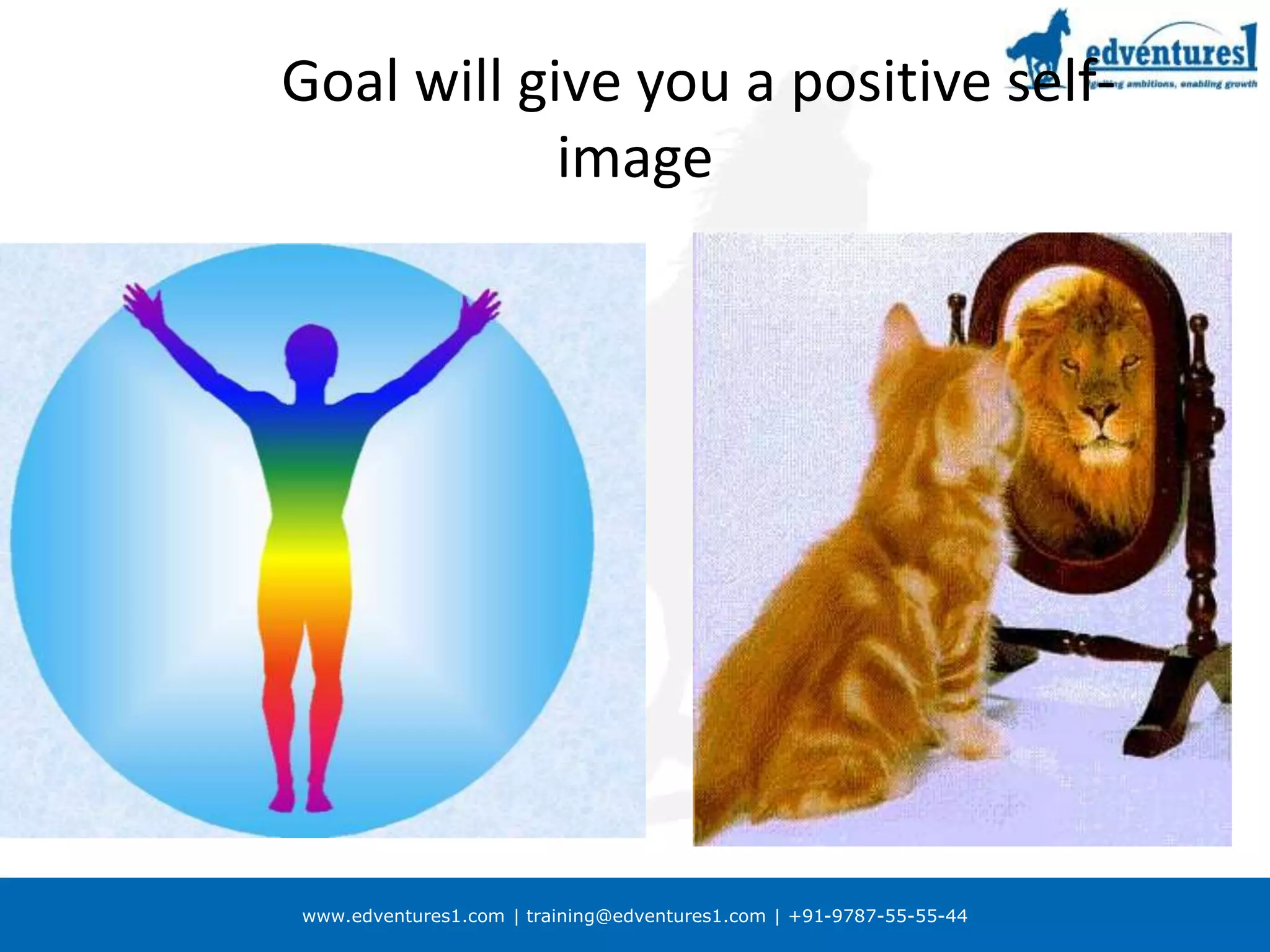 www.edventures1.com | training@edventures1.com | +91-9787-55-55-44
Goal will give you a positive self-
image
 