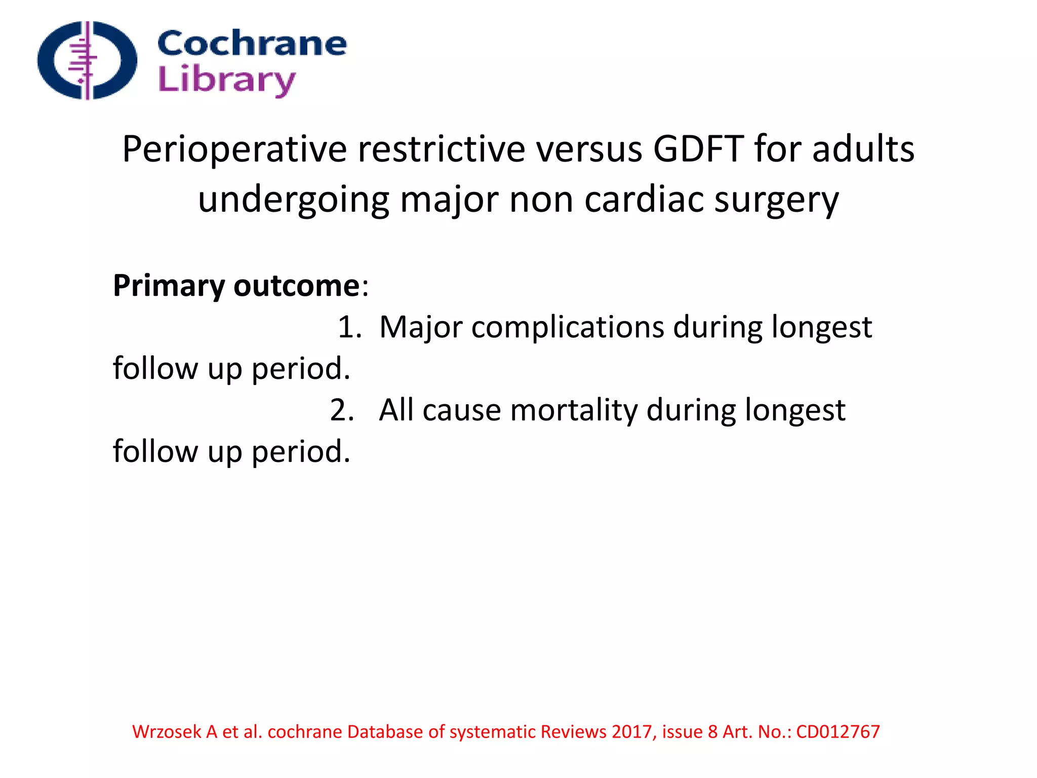 Goal directed fluid therapy | PPTX