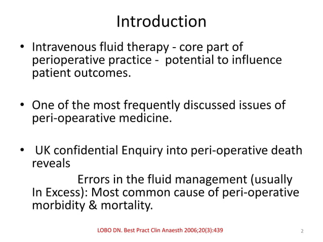 Goal directed fluid therapy | PPTX | Lung and Respiratory Health ...