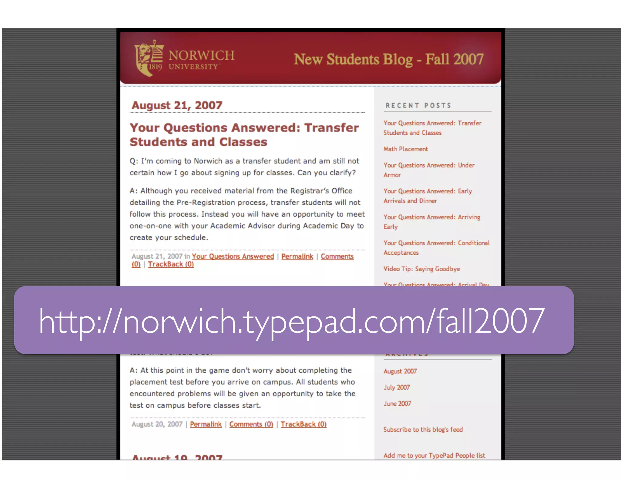 Do Something Different




http://norwich.typepad.com/fall2007
 