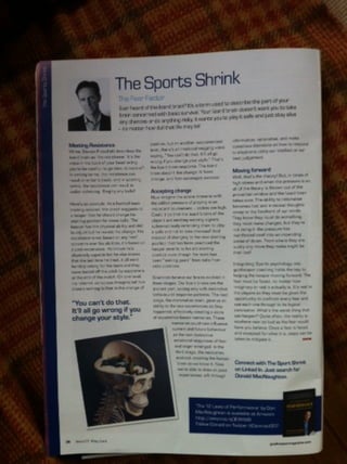 The Sports Shrink Goalkeeper Mag Column